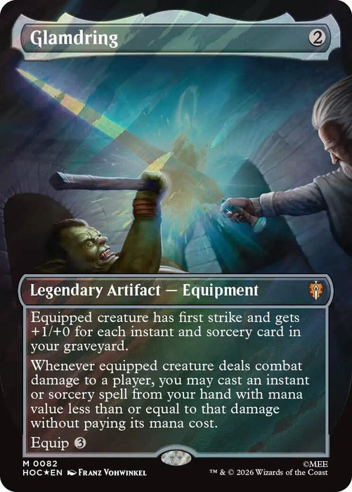 Image for Glamdring (Borderless) (Surge Foil) (82) (Foil) [The Hobbit: Eternal-Legal] (HOC) - Magic: The Gathering
