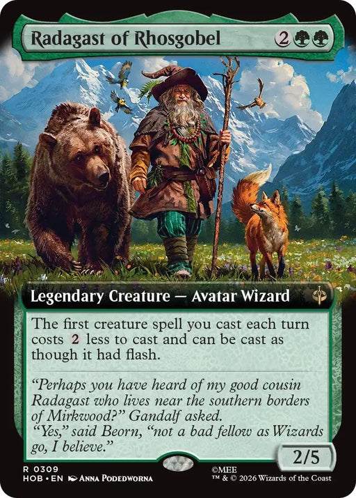 Image for Radagast of Rhosgobel (Extended Art) (309) [The Hobbit] (HOB) - Magic: The Gathering
