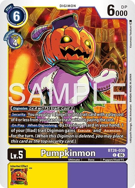 Image for Pumpkinmon (BT26-030 C) [Timeless Bonds] (BT-26) - Digimon Card Game
