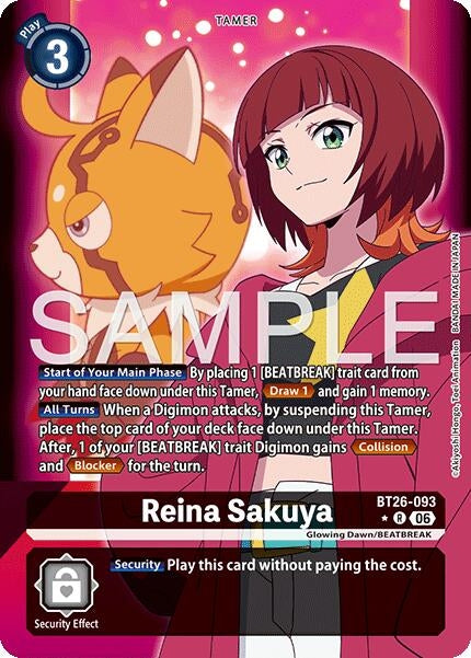Image for Reina Sakuya (Alternate Art) (BT26-093 R) (Foil) [Timeless Bonds] (BT-26) - Digimon Card Game