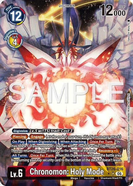 Image for Chronomon: Holy Mode (Alternate Art) (BT26-016 SR) (Foil) [Timeless Bonds] (BT-26) - Digimon Card Game