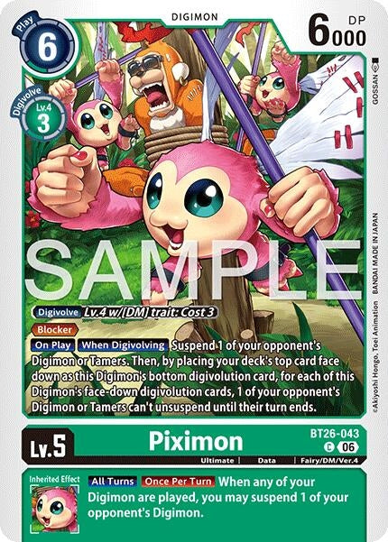 Image for Piximon (BT26-043 C) [Timeless Bonds] (BT-26) - Digimon Card Game