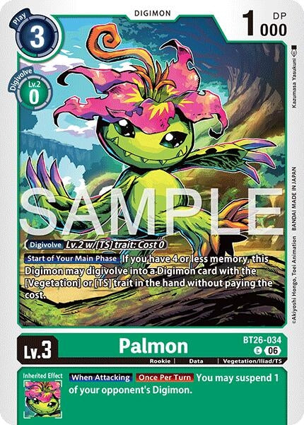 Image for Palmon (BT26-034 C) [Timeless Bonds] (BT-26) - Digimon Card Game