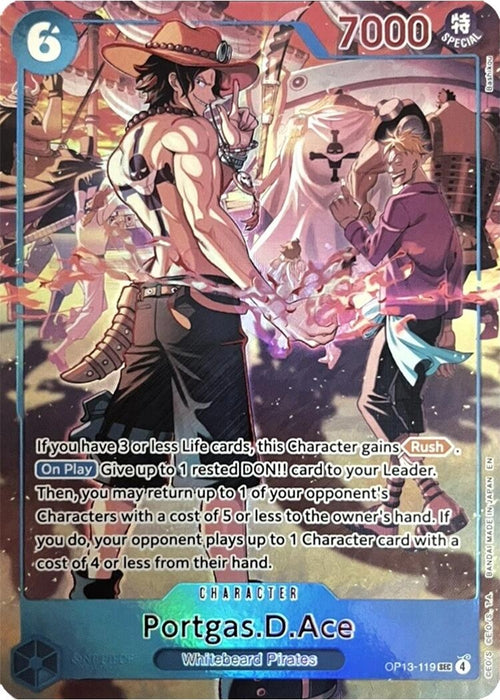 Image for Portgas.D.Ace (119) (English Version 3rd Anniversary Set) (OP13-119) (Foil) [One Piece Promotion Cards] (OP-PR) - One Piece Card Game