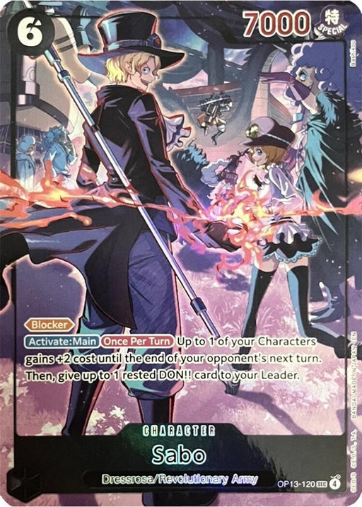 Image for Sabo (120) (English Version 3rd Anniversary Set) (OP13-120) (Foil) [One Piece Promotion Cards] (OP-PR) - One Piece Card Game