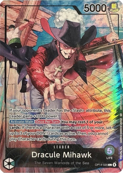 Image for Dracule Mihawk (2026 PSA Magazine Promo) (OP14-020) (Foil) [One Piece Promotion Cards] (OP-PR) - One Piece Card Game