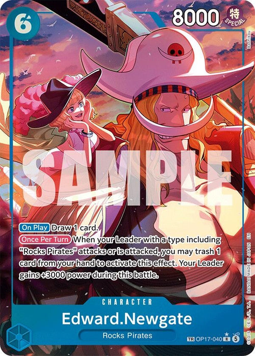 Image for Edward.Newgate (040) (TR) (OP17-040) (Foil) [The World's Strongest Warriors] (OP17) - One Piece Card Game