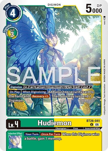 Image for Hudiemon (BT26-041 U) [Timeless Bonds] (BT-26) - Digimon Card Game