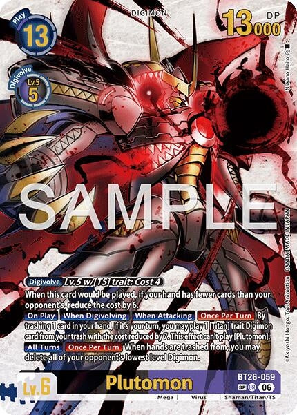 Image for Plutomon (SP) (BT26-059 UR) (Foil) [Timeless Bonds] (BT-26) - Digimon Card Game