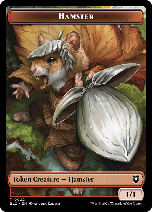 Hamster [TBLC-022] Foil - Bloomburrow Commander Tokens