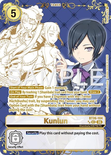 Image for Kunlun (Rare Pull) (BT26-104 SEC) (Foil) [Timeless Bonds] (BT-26) - Digimon Card Game