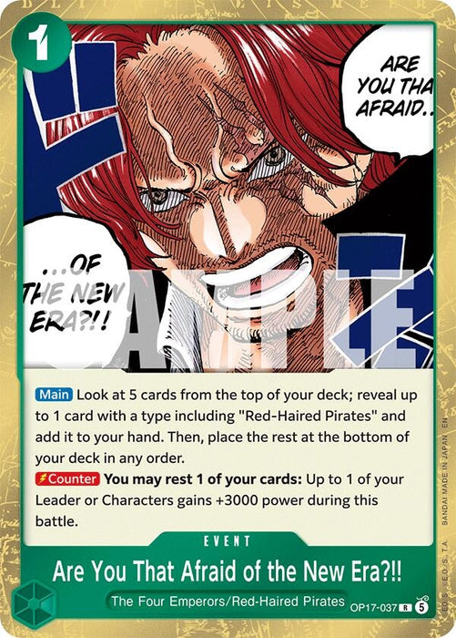 Image for Are You That Afraid of the New Era?! (OP17-037) (Foil) [The World's Strongest Warriors] (OP17) - One Piece Card Game