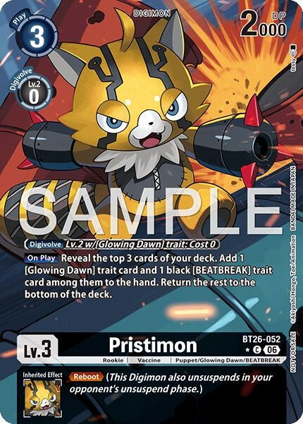 Image for Pristimon (Alternate Art) (BT26-052 C) (Foil) [Timeless Bonds] (BT-26) - Digimon Card Game