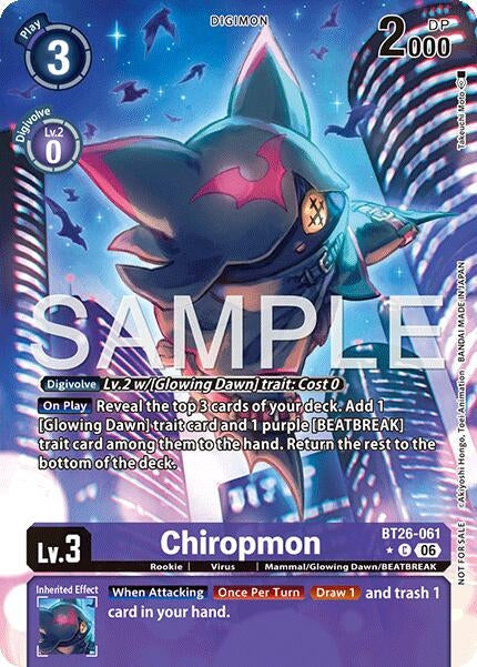 Image for Chiropmon (Alternate Art) (BT26-061 C) (Foil) [Timeless Bonds] (BT-26) - Digimon Card Game