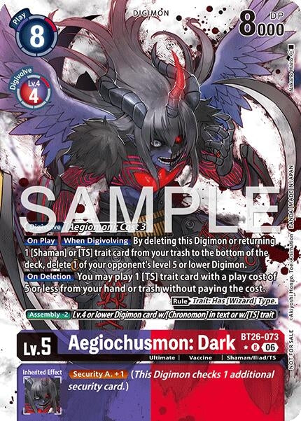Image for Aegiochusmon: Dark (Alternate Art) (BT26-073 R) (Foil) [Timeless Bonds] (BT-26) - Digimon Card Game