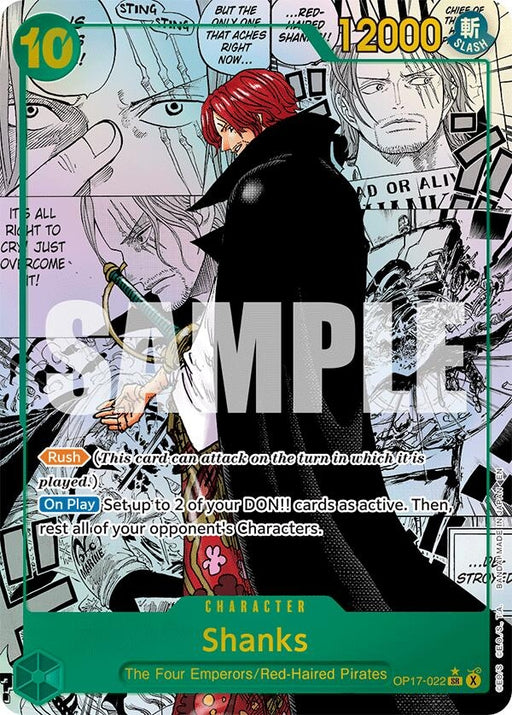 Image for Shanks (022) (Manga) (OP17-022) (Foil) [The World's Strongest Warriors] (OP17) - One Piece Card Game
