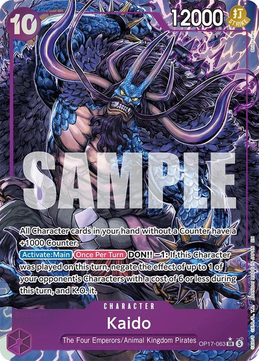 Image for Kaido (063) (Alternate Art) (OP17-063) (Foil) [The World's Strongest Warriors] (OP17) - One Piece Card Game