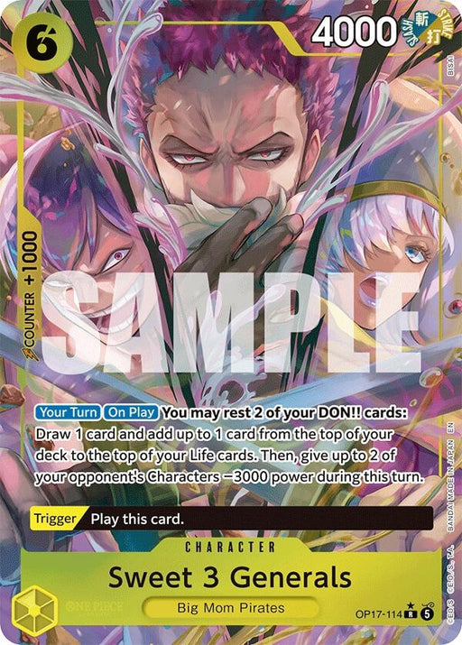 Image for Sweet 3 Generals (Alternate Art) (OP17-114) (Foil) [The World's Strongest Warriors] (OP17) - One Piece Card Game
