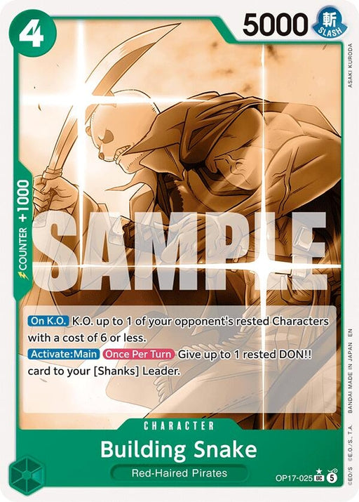 Image for Building Snake (Pandaman Art) (OP17-025) [The World's Strongest Warriors] (OP17) - One Piece Card Game