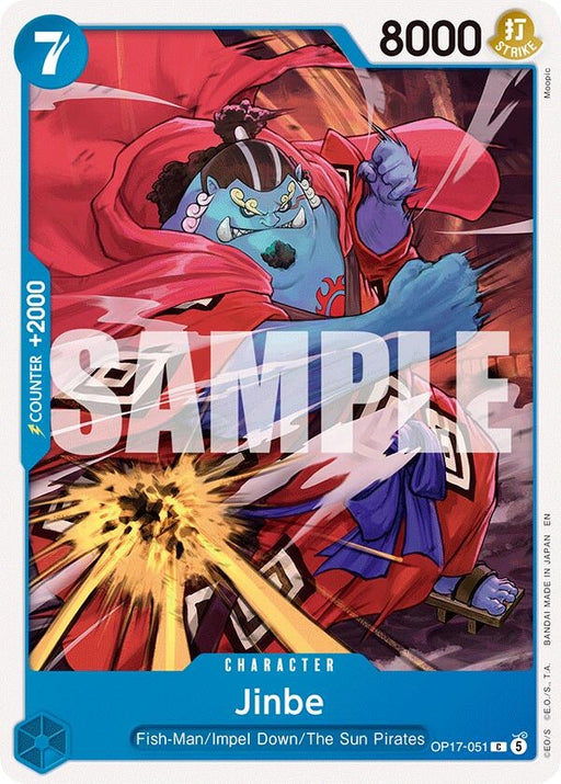 Image for Jinbe (051) (OP17-051) [The World's Strongest Warriors] (OP17) - One Piece Card Game