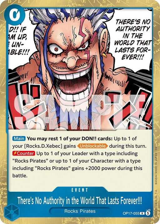 Image for There's No Authority in the World That Lasts Forever!!! (OP17-055) (Foil) [The World's Strongest Warriors] (OP17) - One Piece Card Game