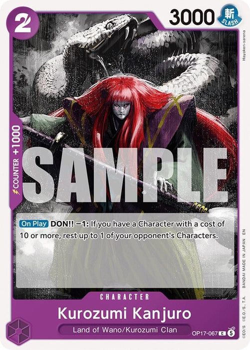 Image for Kurozumi Kanjuro (OP17-067) [The World's Strongest Warriors] (OP17) - One Piece Card Game