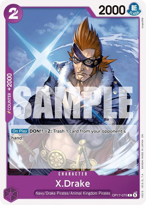Image for X.Drake (OP17-075) [The World's Strongest Warriors] (OP17) - One Piece Card Game