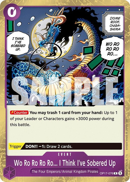 Image for Wo Ro Ro Ro Ro... I Think I've Sobered Up (OP17-076) (Foil) [The World's Strongest Warriors] (OP17) - One Piece Card Game