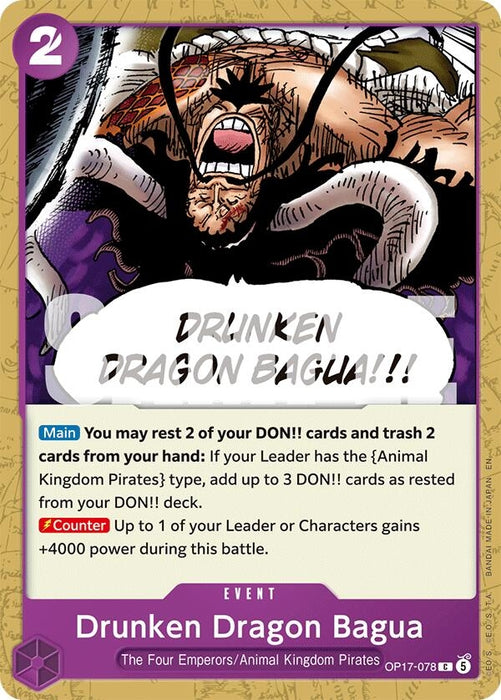 Image for Drunken Dragon Bagua (OP17-078) [The World's Strongest Warriors] (OP17) - One Piece Card Game