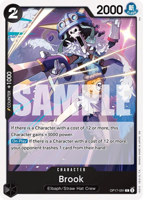 Image for Brook (OP17-091) [The World's Strongest Warriors] (OP17) - One Piece Card Game
