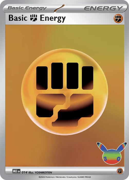 Image for Basic Fighting Energy - 014 (30th Celebration) (014) (Holofoil) [MEE: Mega Evolution Energies] (MEE) - Pokemon