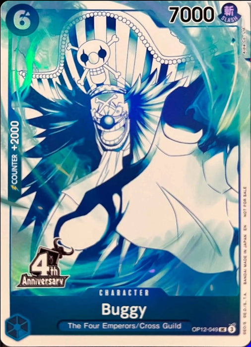 Image for Buggy (4th Anniversary Treasure Campaign Pack) (OP12-049) (Foil) [One Piece Promotion Cards] (OP-PR) - One Piece Card Game