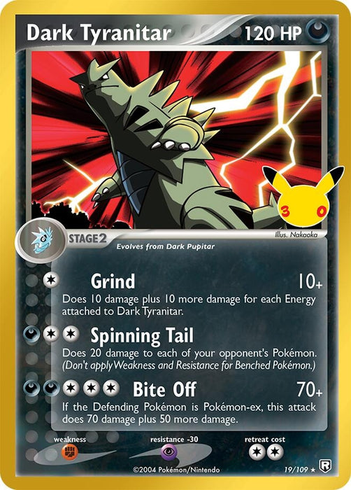 Image for Dark Tyranitar (19/109) (Holofoil) [ME: 30th Celebration Classic Collection] (30C) - Pokemon