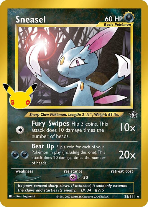 Image for Sneasel (25/111) (Holofoil) [ME: 30th Celebration Classic Collection] (30C) - Pokemon