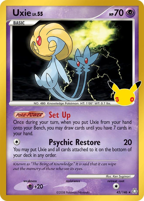 Image for Uxie (43/146) (Holofoil) [ME: 30th Celebration Classic Collection] (30C) - Pokemon