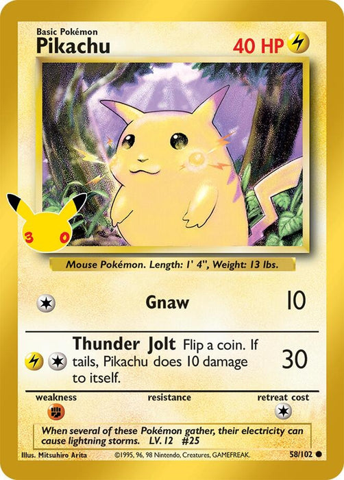 Image for Pikachu (58/102) (Holofoil) [ME: 30th Celebration Classic Collection] (30C) - Pokemon