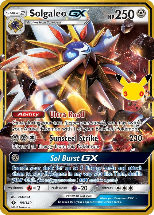 Image for Solgaleo GX (89/149) (Holofoil) [ME: 30th Celebration Classic Collection] (30C) - Pokemon