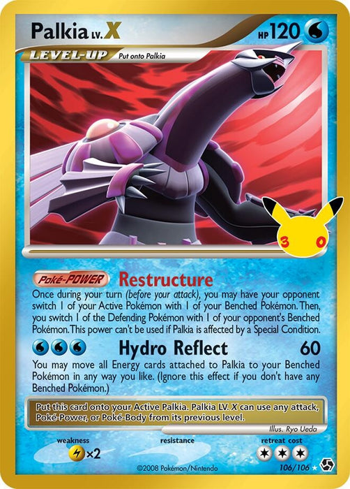 Image for Palkia LV.X (106/106) (Holofoil) [ME: 30th Celebration Classic Collection] (30C) - Pokemon