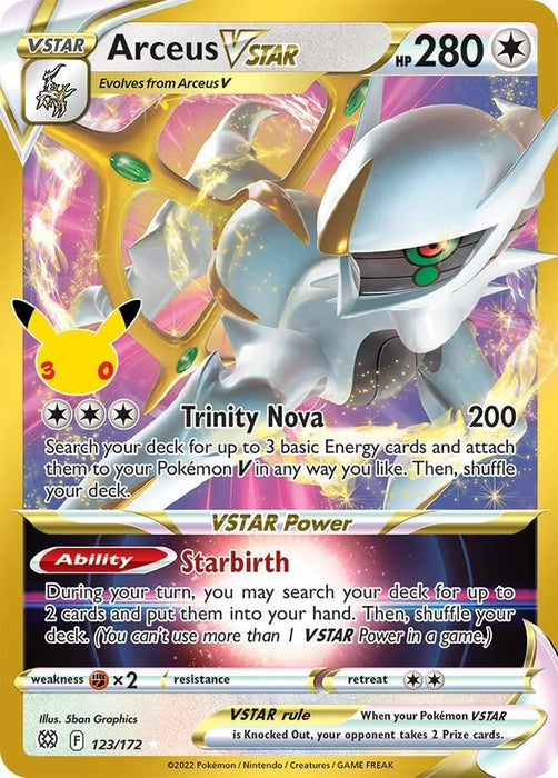 Image for Arceus VSTAR (123/172) (Holofoil) [ME: 30th Celebration Classic Collection] (30C) - Pokemon