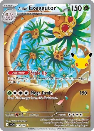 Image for Alolan Exeggutor (129/128) (Holofoil) [ME: 30th Celebration] (30C) - Pokemon