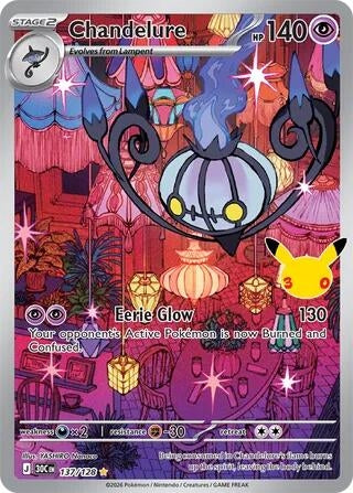 Image for Chandelure (137/128) (Holofoil) [ME: 30th Celebration] (30C) - Pokemon