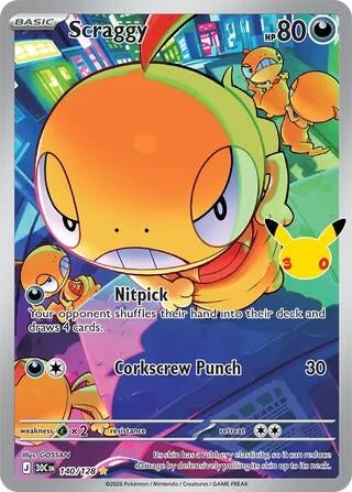 Image for Scraggy (140/128) (Holofoil) [ME: 30th Celebration] (30C) - Pokemon