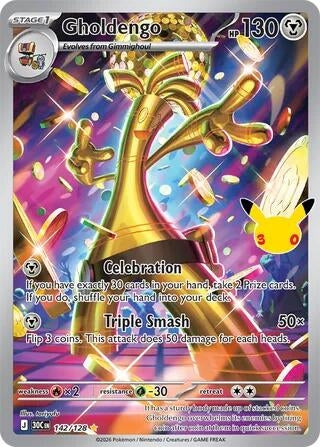 Image for Gholdengo (142/128) (Holofoil) [ME: 30th Celebration] (30C) - Pokemon