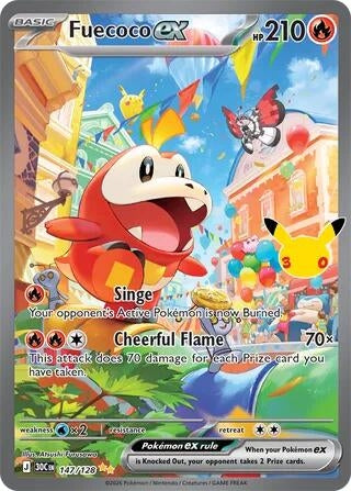 Image for Fuecoco ex (147/128) (Holofoil) [ME: 30th Celebration] (30C) - Pokemon
