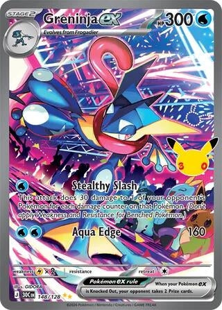 Image for Greninja ex (148/128) (Holofoil) [ME: 30th Celebration] (30C) - Pokemon
