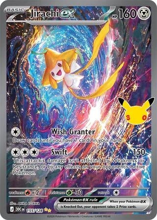 Image for Jirachi ex (155/128) (Holofoil) [ME: 30th Celebration] (30C) - Pokemon