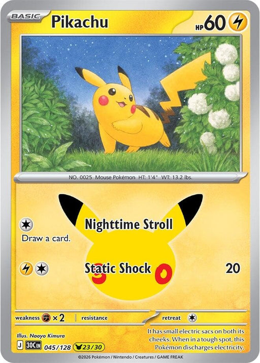 Image for Pikachu (045/128) (Holofoil) [ME: 30th Celebration] (30C) - Pokemon