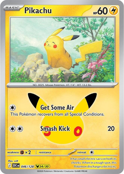 Image for Pikachu (046/128) (Holofoil) [ME: 30th Celebration] (30C) - Pokemon