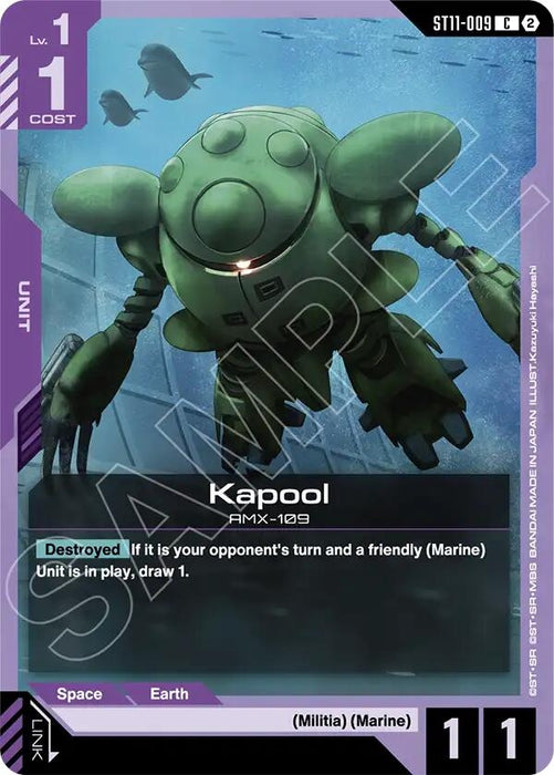 Image for Kapool (ST11-009) [Starter Deck 11: Aquatic Assault] (ST11) - Gundam Card Game