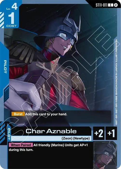 Image for Char Aznable (ST11-011) [Starter Deck 11: Aquatic Assault] (ST11) - Gundam Card Game